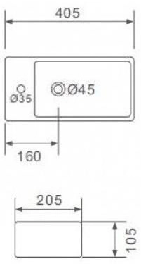 Раковина Gappo GT 706LR/4265 
