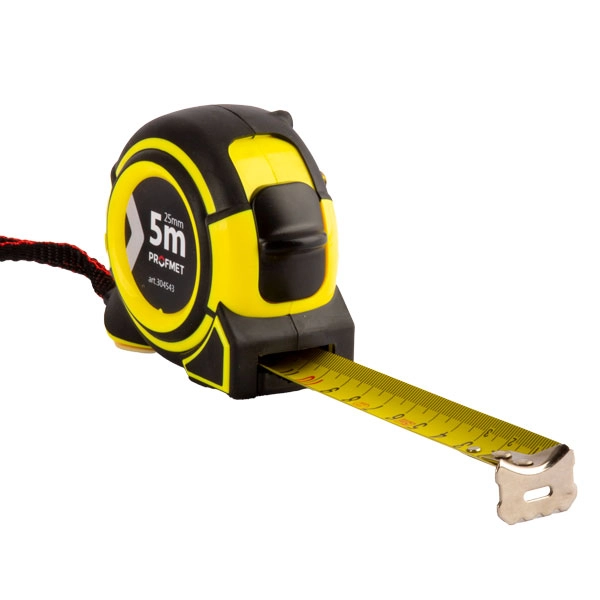 Ruletă cu carcasă din două componente Profmet 5m x 25mm 304543 