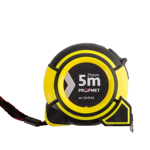 Ruletă cu carcasă din două componente Profmet 5m x 25mm 304543 