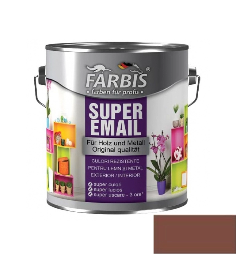 Email Farbis super 0.7l roșu-cafeniu