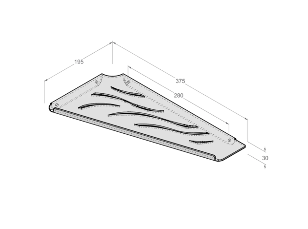 Raft pentru duș Daske Shuttle SH/SH-0799GR gri drept