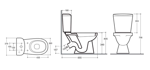 Vas WC Keramin Lago JS white
