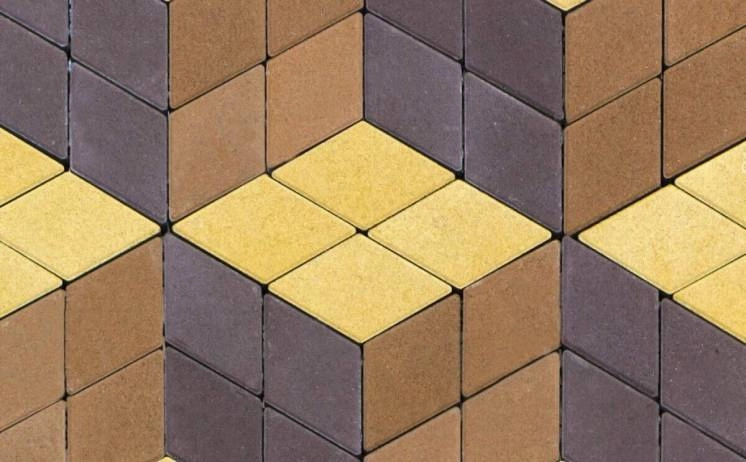 Брусчатка РОМБ жёлтый 4см