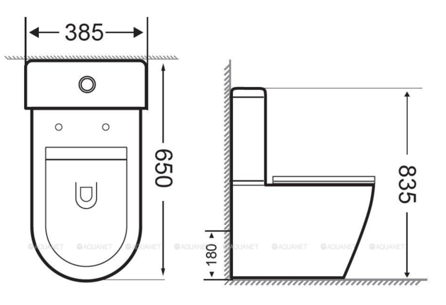 Vas WC Aquanet BL-102N -TPT 