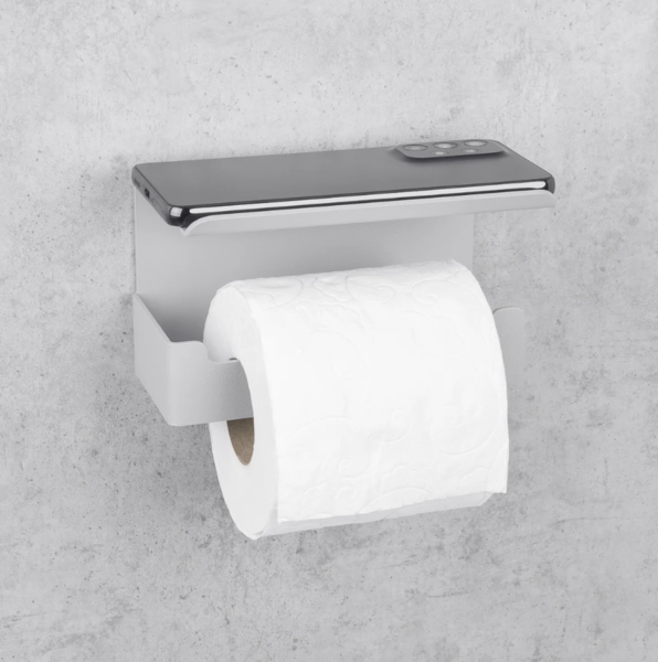 Suport pentru hârtie igienică Daske Bliss 2 PH/B2-0928GL gri stâng