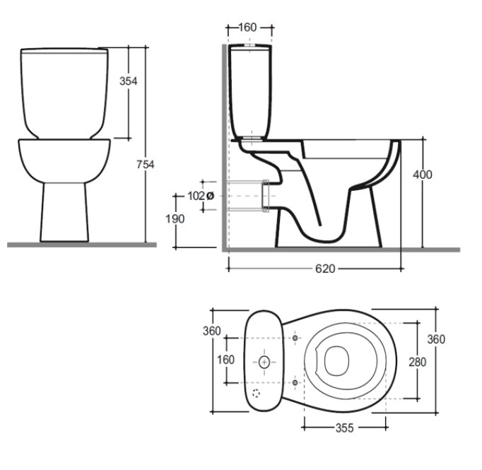 Унитаз Keramin Golf-R Slim ML dual White 1с