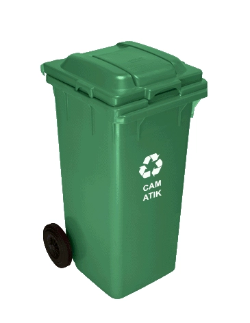 Мусорный бак 120 л зелёный