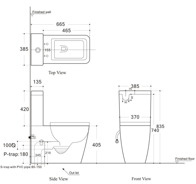 Vas WC Aquanet BL-103N -TPT