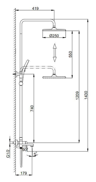 Sistemă de duș Frap F 2485 1583