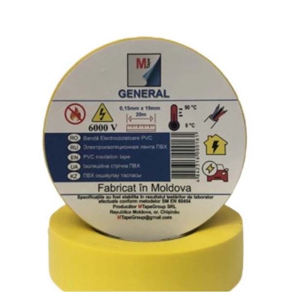 Bandă Electroizolantă MTP 0.15x19x20 galben