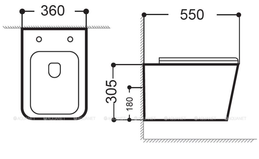 Подвесной унитаз Aquanet BL-103N-WHT