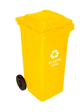 Мусорный бак 240 л желтый