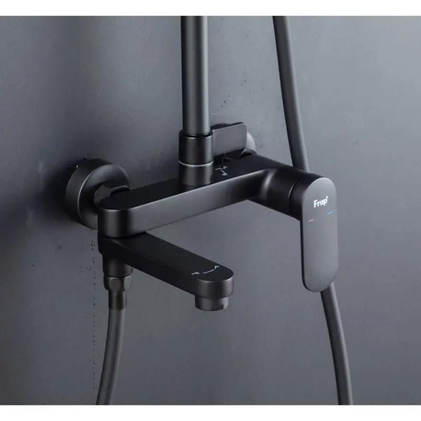 Душевая система Frap F 2485-6 чёрный 3483