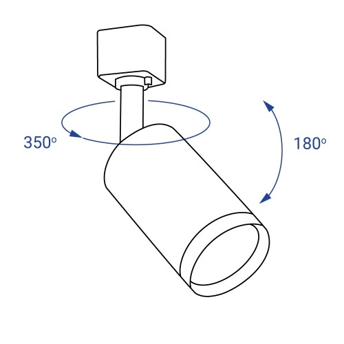 Трековый светильник FN AL155, GU-10,220V,60x105мм 