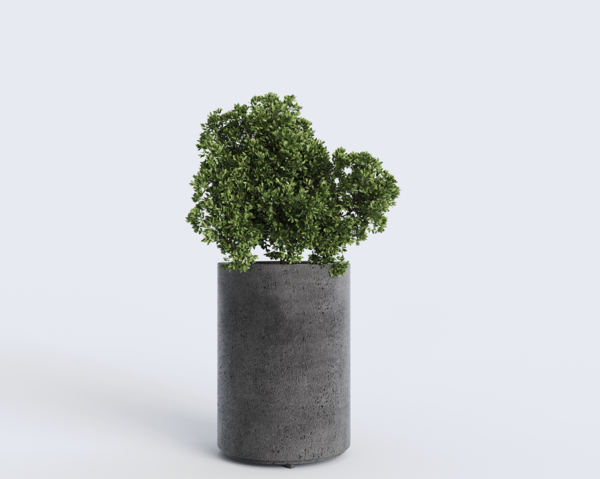 Ghiveci din beton Cilindru D 500mm x H500mm antracit 