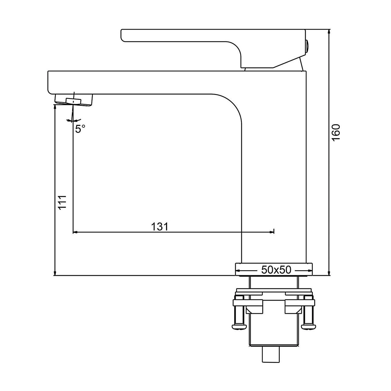 Смеситель Gappo G1017-3 gold 1470