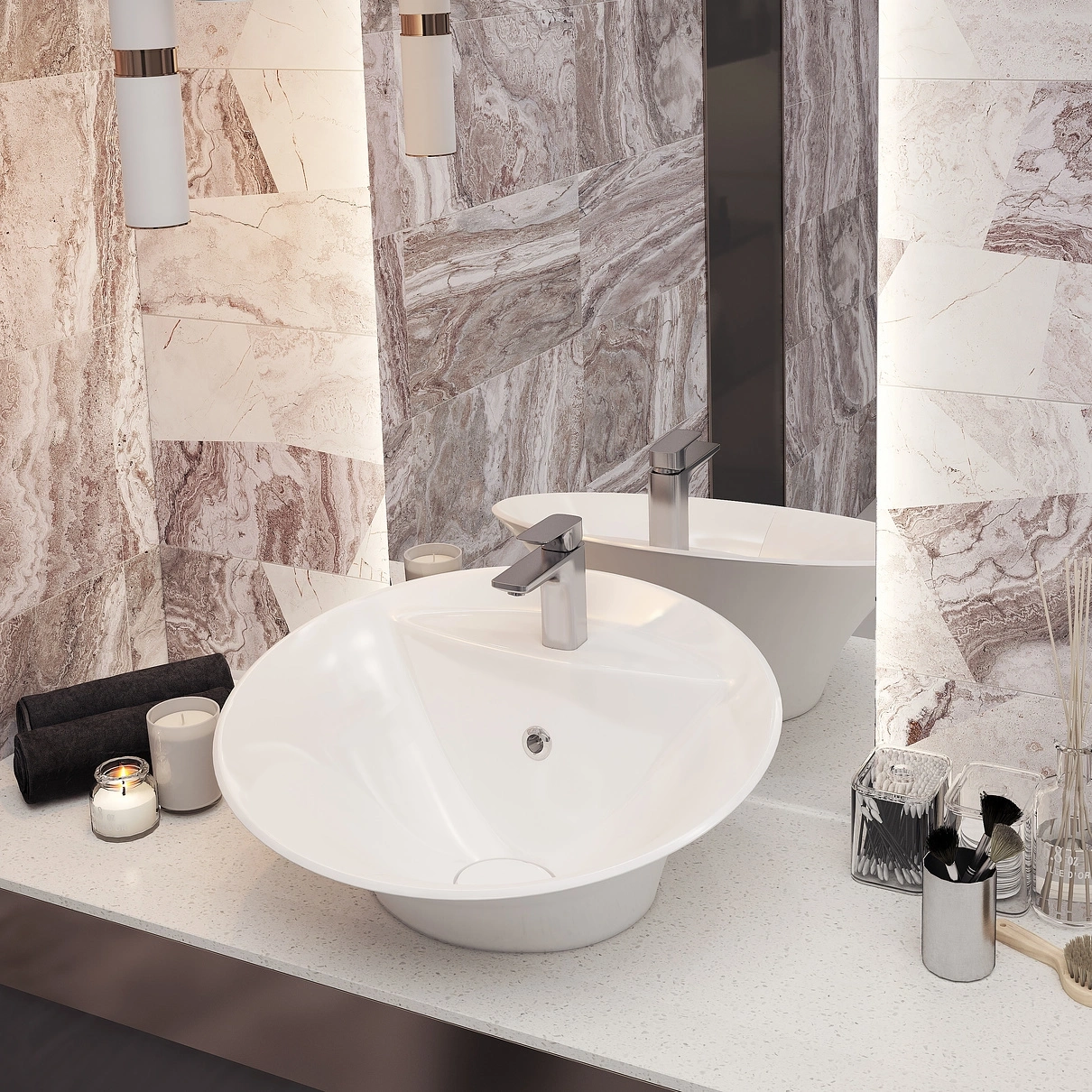 Lavoar Keramin Artvin 55 alb 1c 