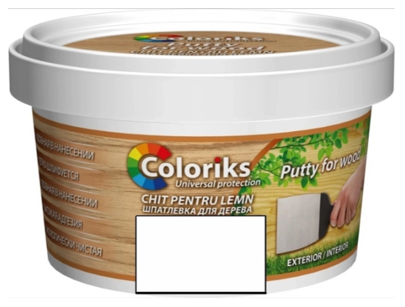 Chit pentru Lemn 0.4 kg Coloriks alb