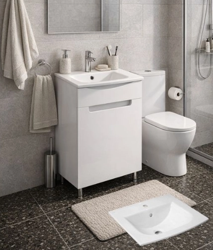 Шкаф под умывальник Morning Urban + умывальник Bari  50