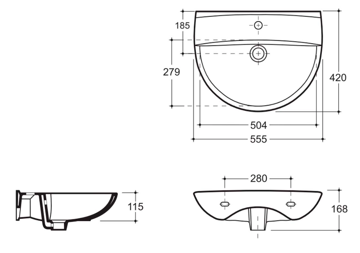 Lavoar Keramin Simpl 55 white