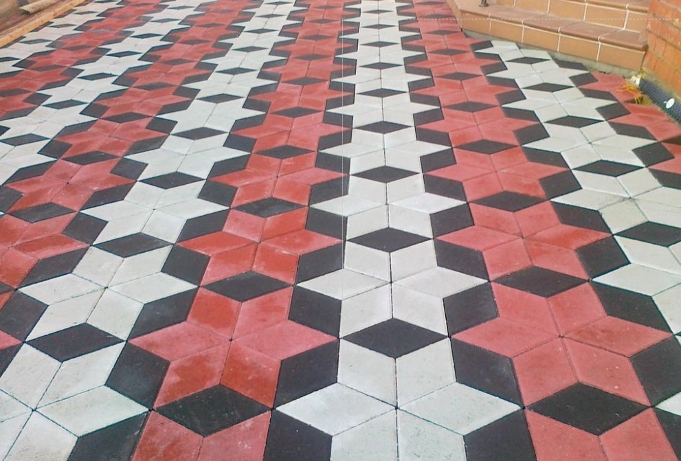 Брусчатка РОМБ чёрный 4см