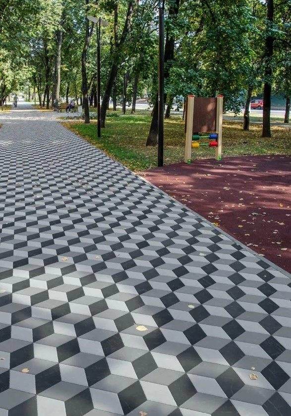 Брусчатка РОМБ чёрный 4см