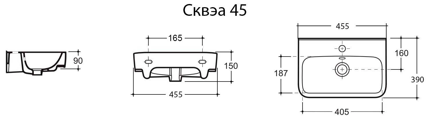 Раковина Keramin Square 45 99M01301 
