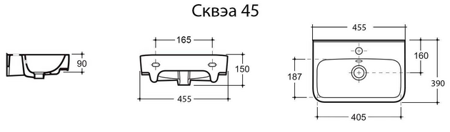 Lavoar Keramin Square 45 99M01301 