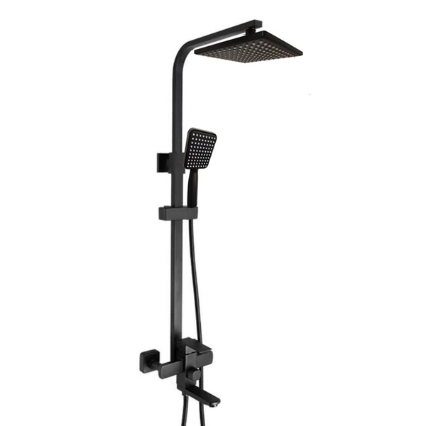 Sistemă de duș Mateco inox Cubo negru 114291
