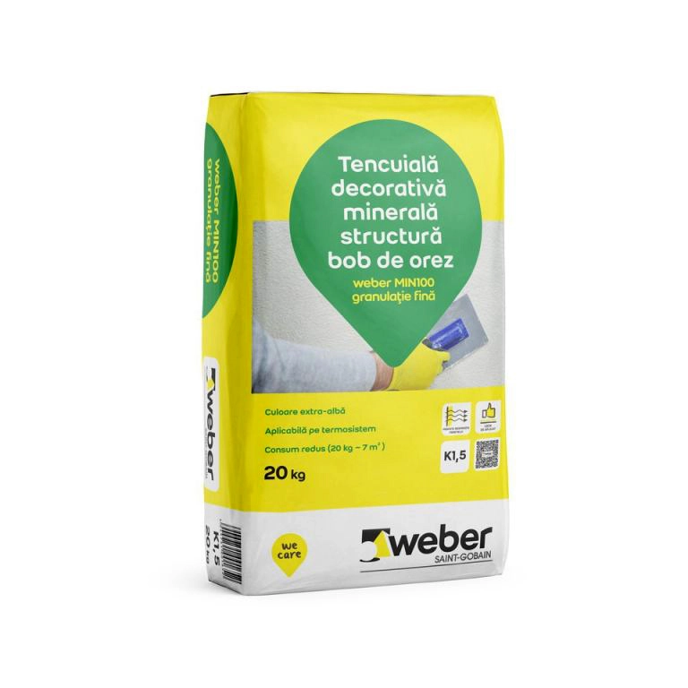 Декоративная штукатурка Weber Min100 k1.5 20kg 