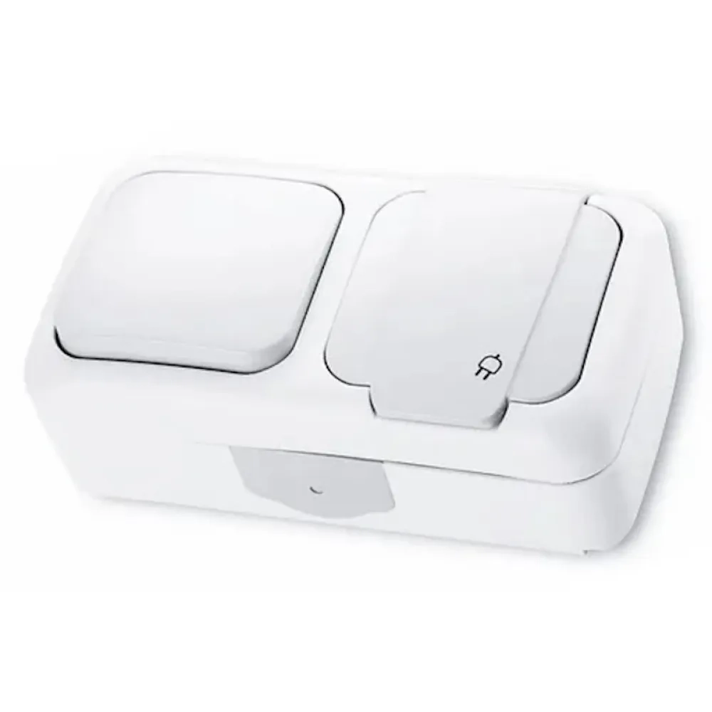 Priză și întrerupător Viko 2in1 IP54 555481