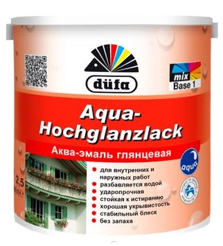 Email acrilic Dufa Aqua Hochglanzlack 0.75l