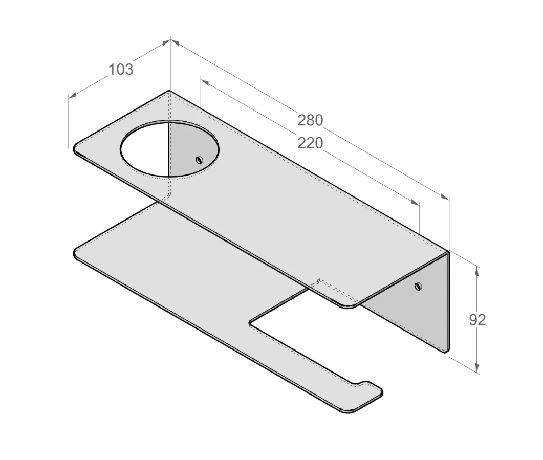 Держатель для туалетной бумаги Daske Line PH/L-0256WL белый левый