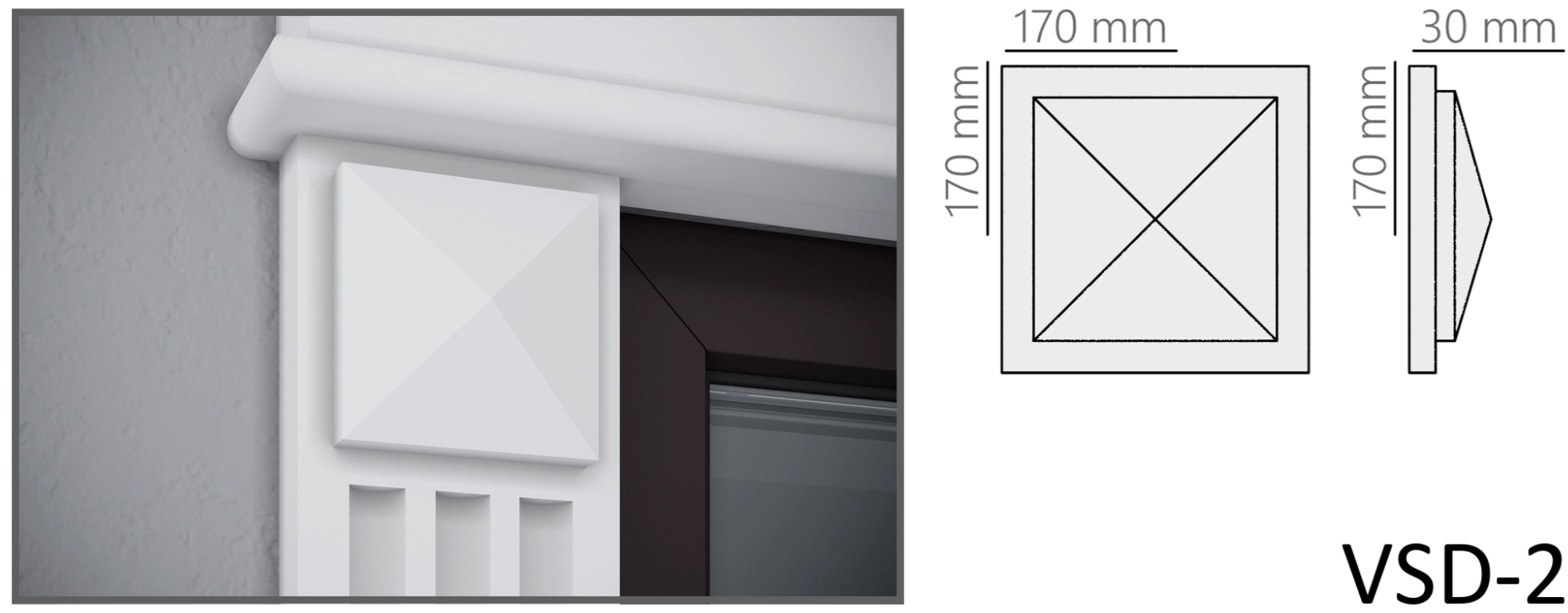  Piatră de boltă VSD2 170x170x30mm