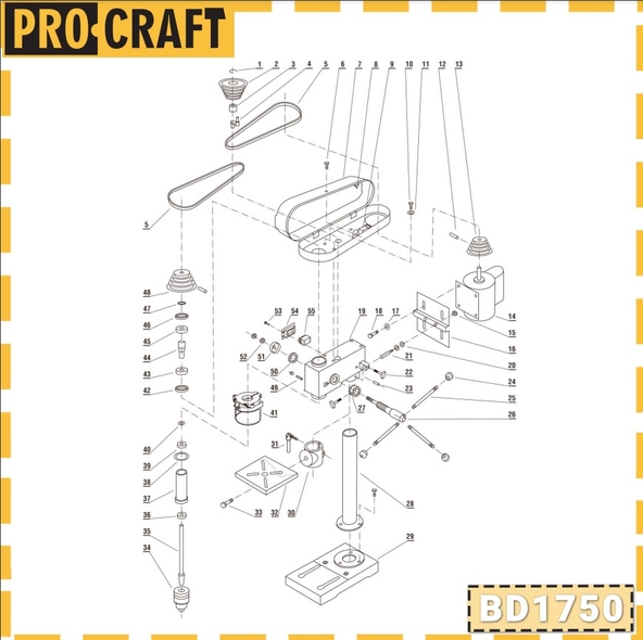 Mașină de găurit Procraft BD1750/11577