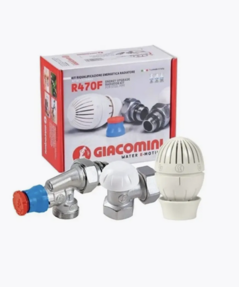 Комплект угловых кранов (подача + обратка) Giacomini R470F PPR R470FX003