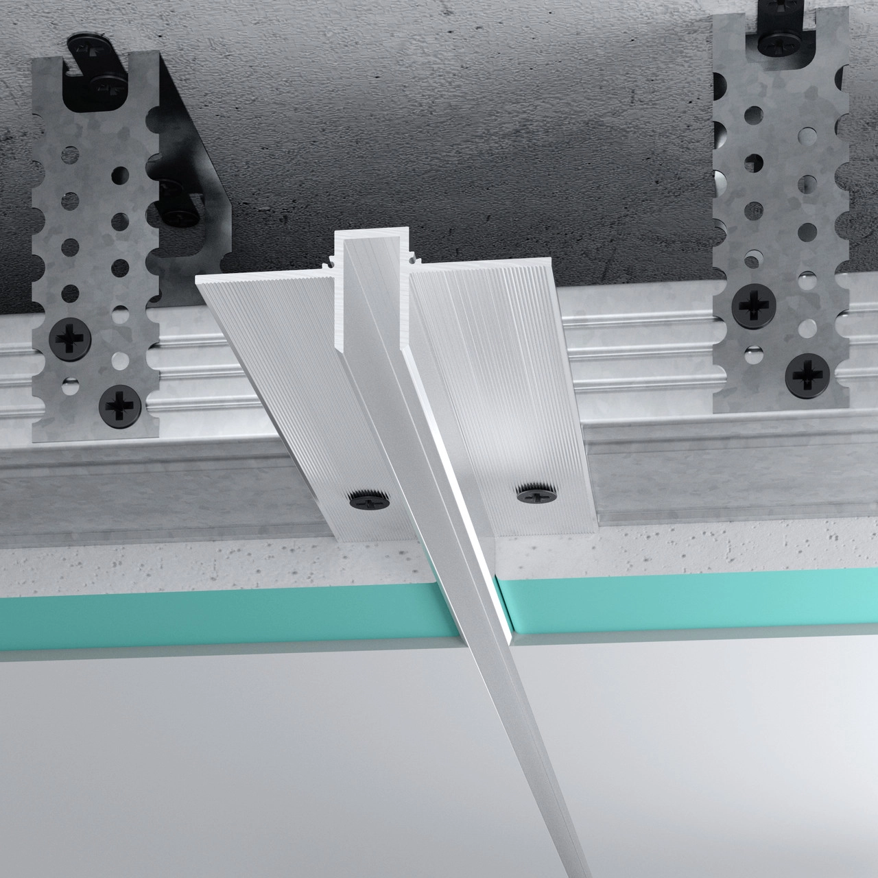 Профиль теневого шва алюминиевый F2.D1020 3 м 