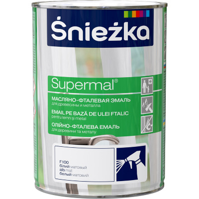 Эмаль Sniezka Supermal 0.8l тёмно-синий