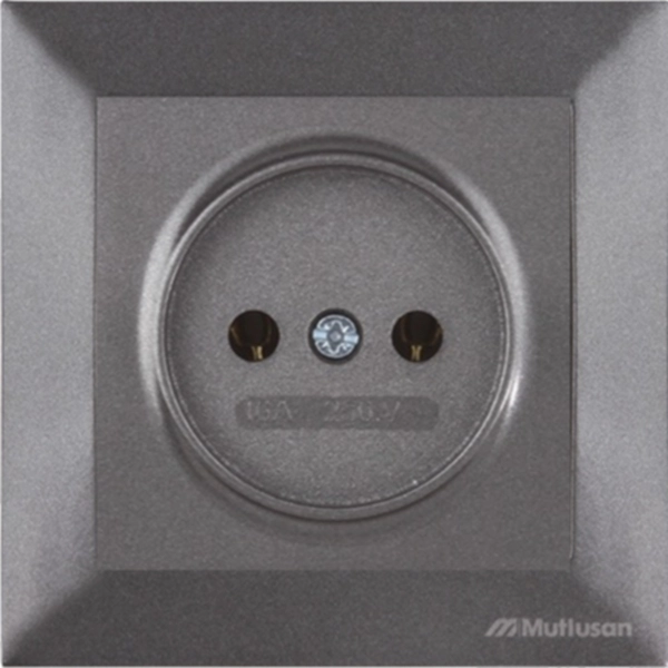 Priza Mutlusan Candela 2P black 7197