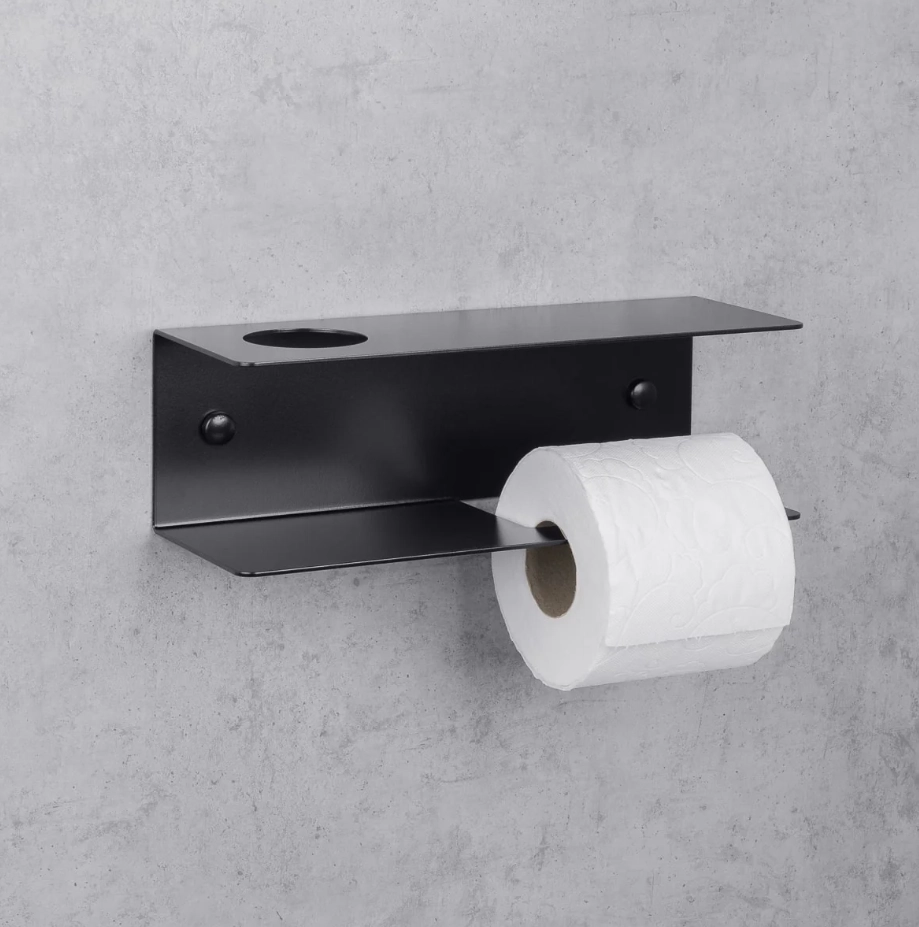 Держатель для туалетной бумаги Daske Line PH/L-0232BL черный левый