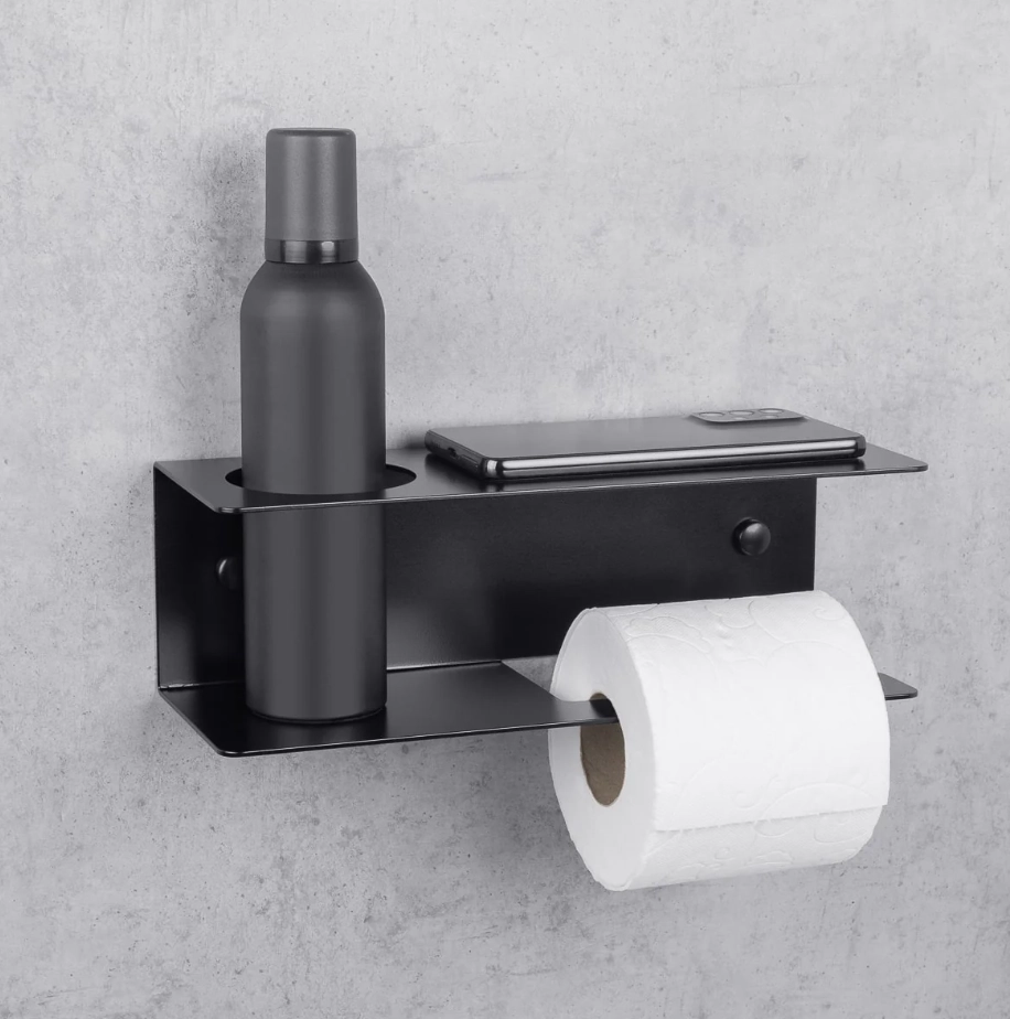 Держатель для туалетной бумаги Daske Line PH/L-0232BL черный левый