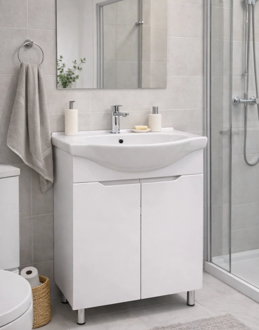 Шкаф под умывальни Clermont + умывальник Clermont 55 white