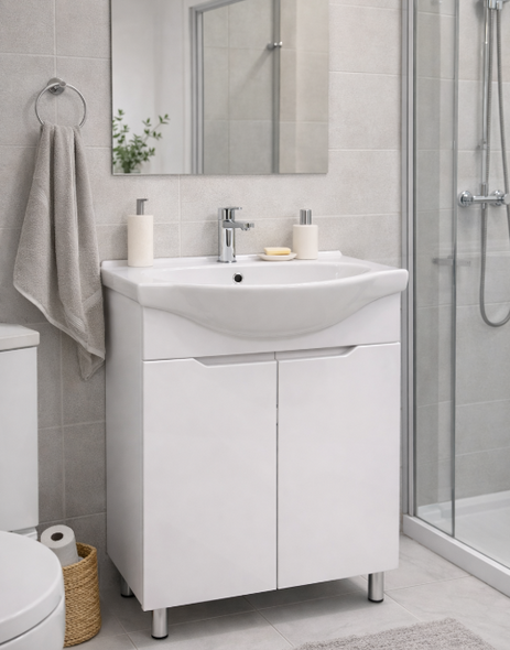 Mobilier de baie Clermont + lavoar Clermont 55 white