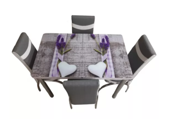 Set masă extensibilă cu 4 scaune Kelebek 70x110 ES-28