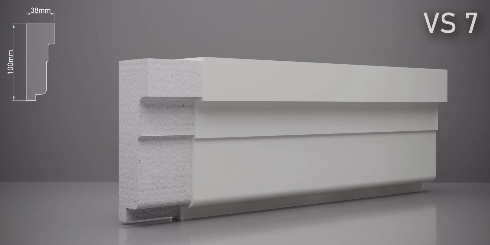 Декоративный пояс VS7 100x38мм