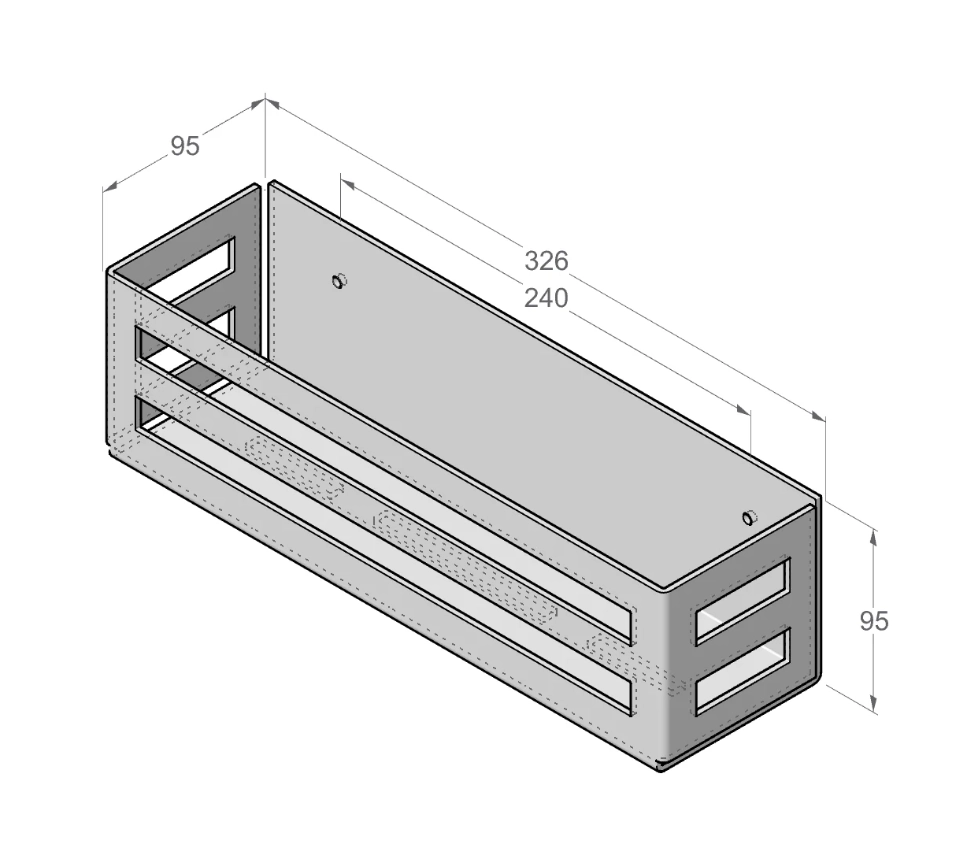 Raft pentru baie Daske Country ADH SH/CY-1123G-A gri
