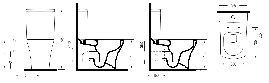 Vas WC Bien Ronin 63 cm 