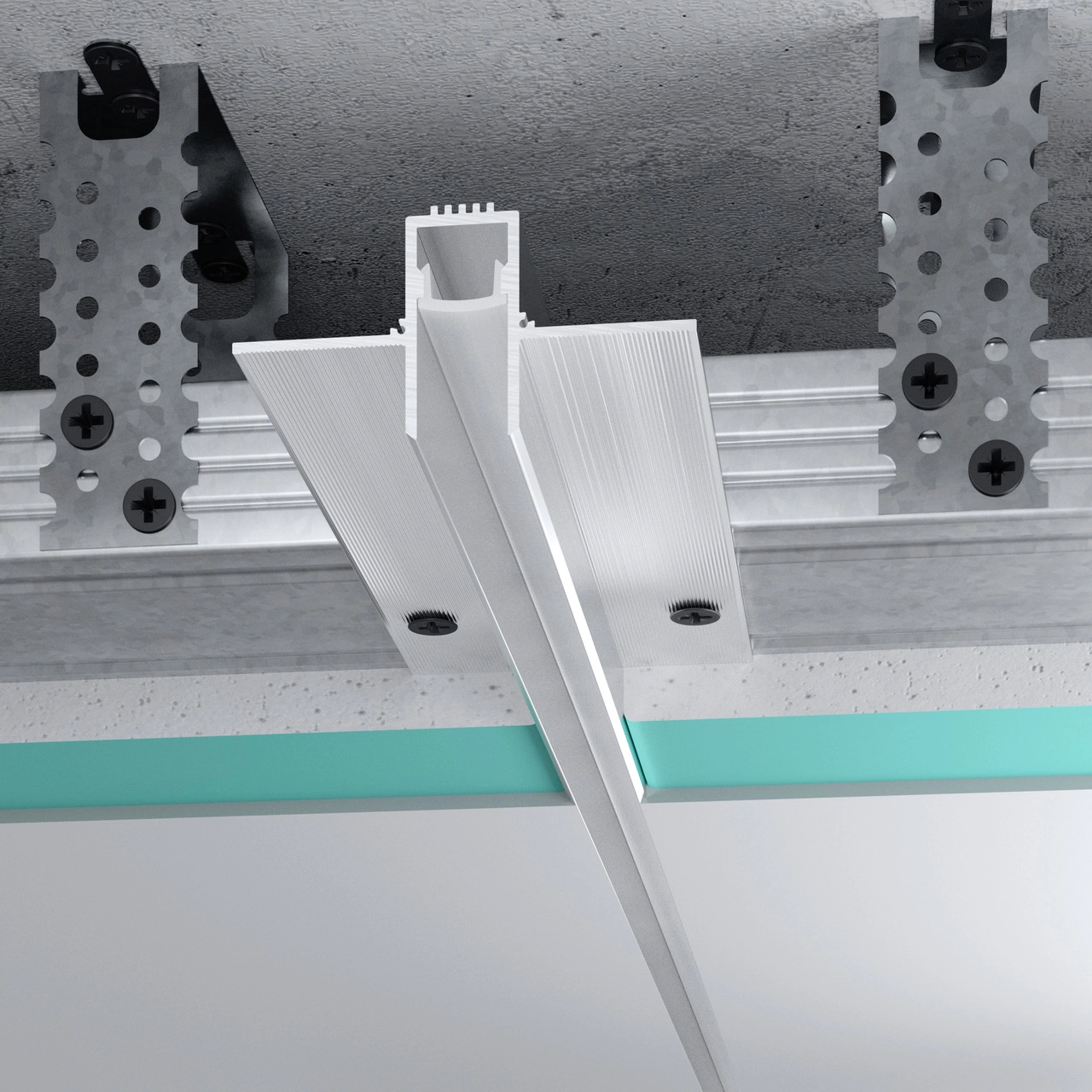 Профиль теневого шва алюминиевый F2.D1320L12 3м 