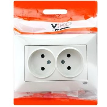 Priză dublă Viko Meridian 16A alb 95970055