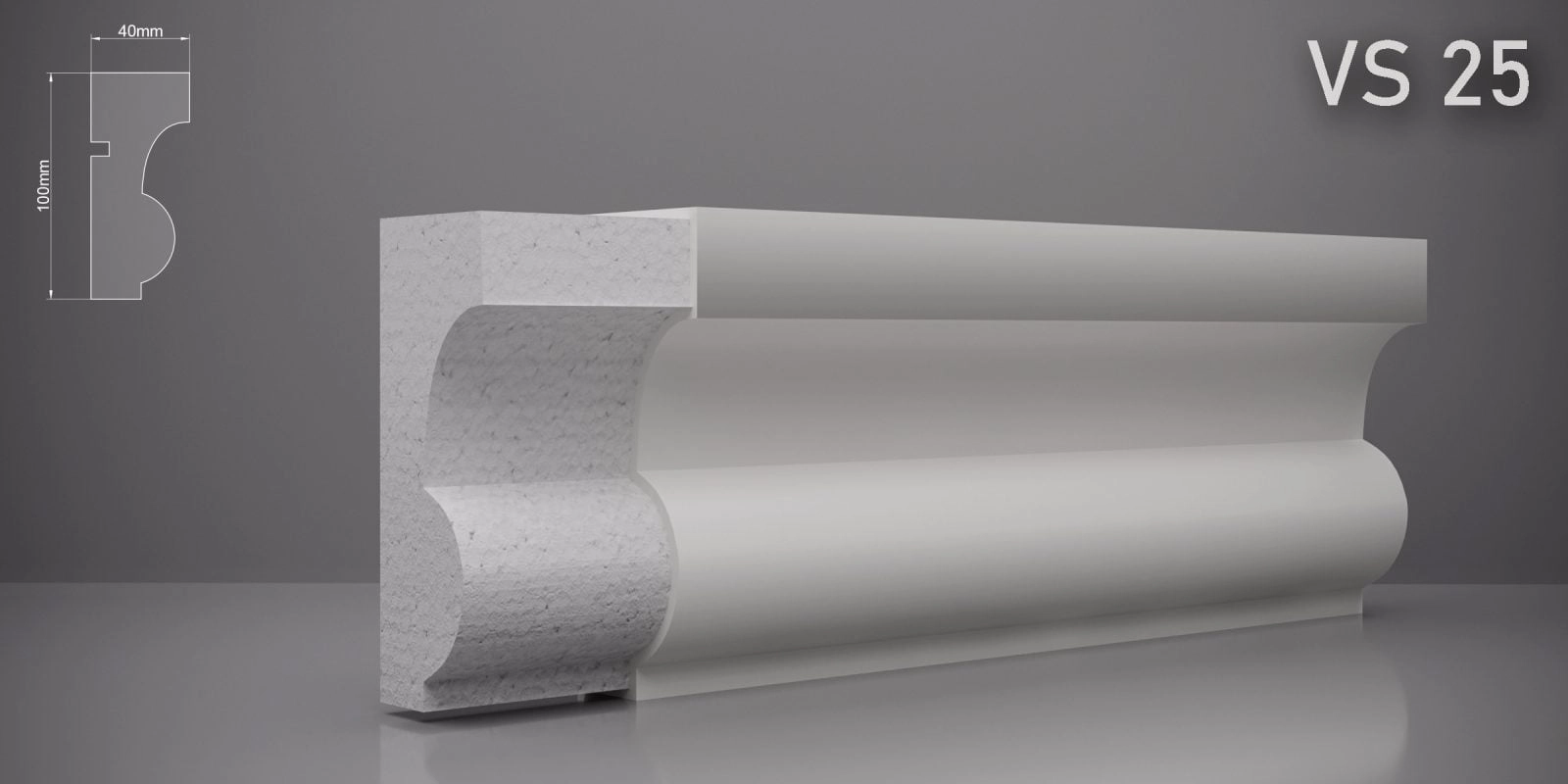 Декоративный пояс VS25 100x40mm